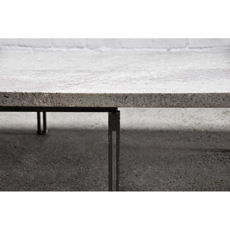 Vintage "Onda" coffee table with granite top by Giovanni Offredi for Saporiti, Italy 1970s