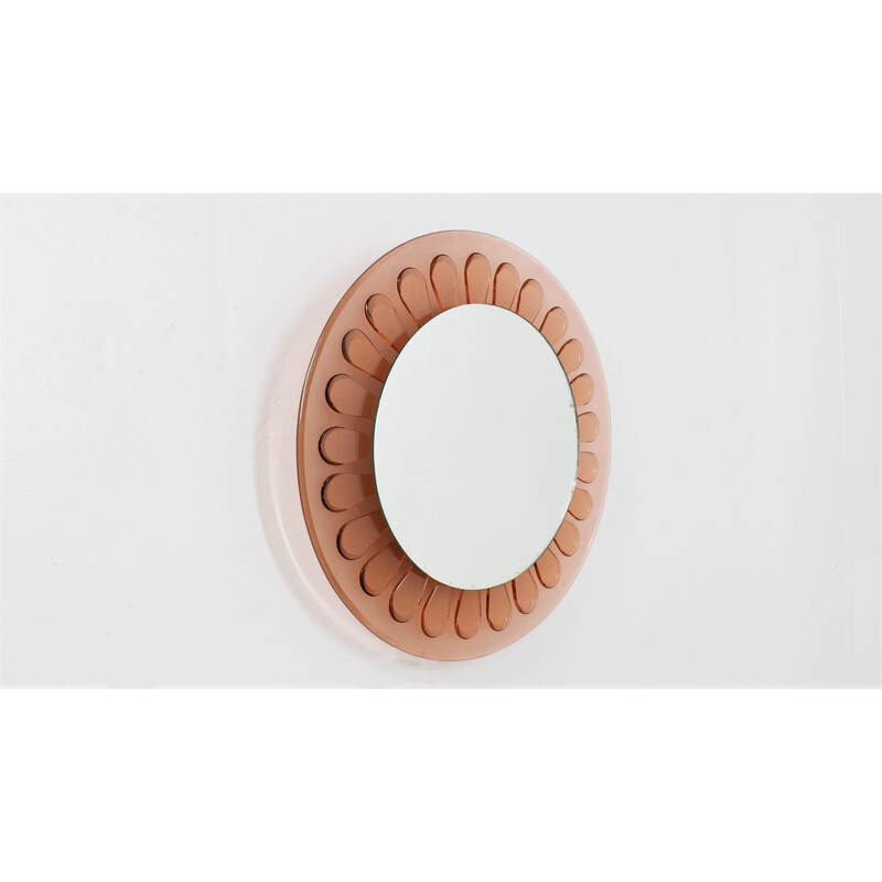 Mid century round mirror by Fontana Arte, 1960s