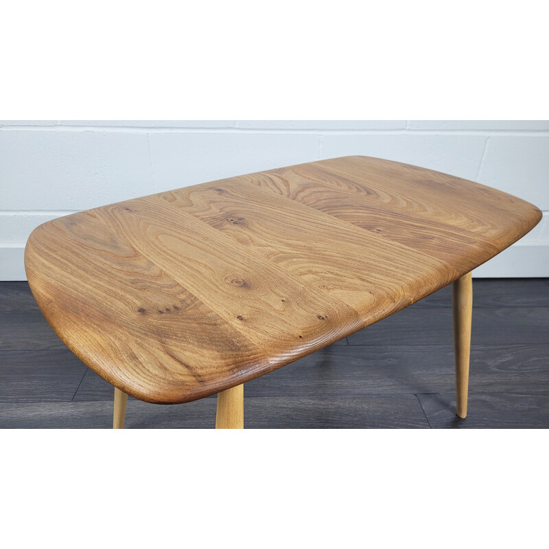 Vintage elmwood coffee table by Ercol, 1960s