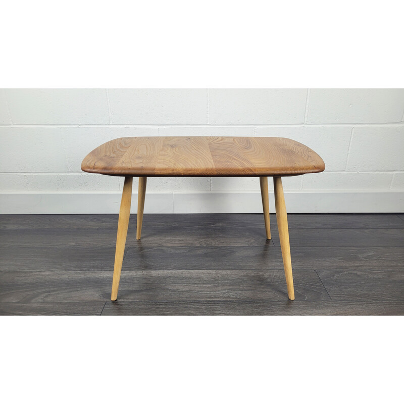 Vintage elmwood coffee table by Ercol, 1960s