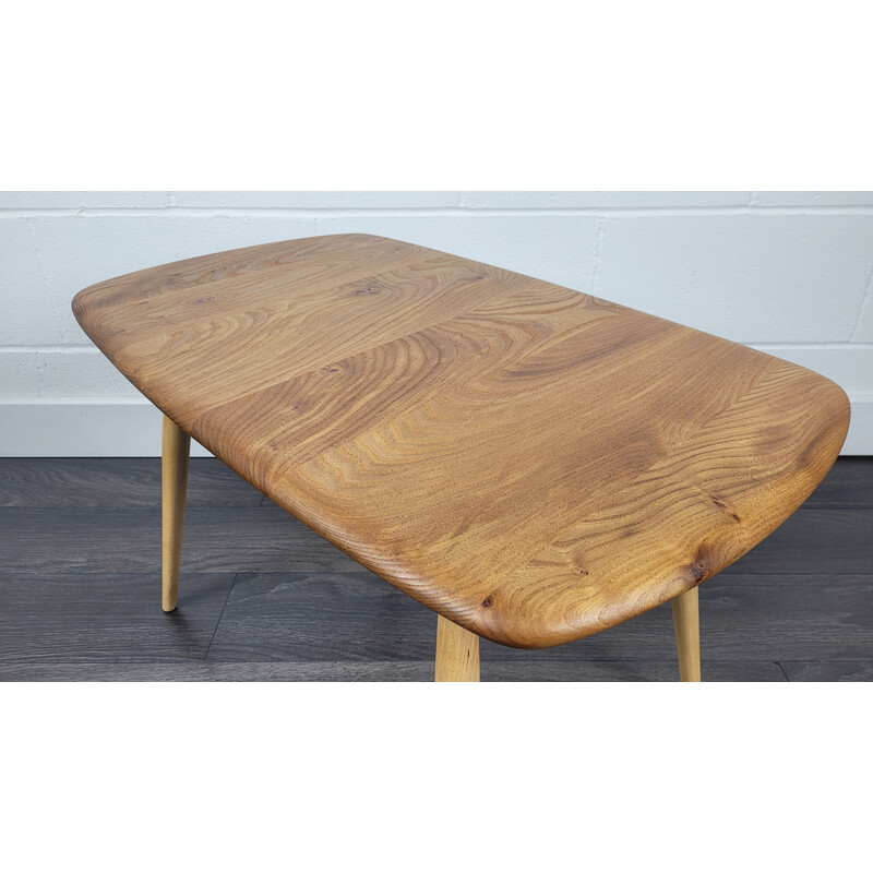 Vintage elmwood coffee table by Ercol, 1960s