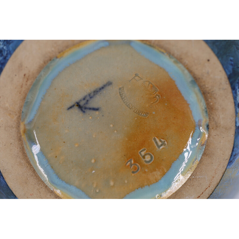 Oude steengoed eivormige vaas van Pierrfonds