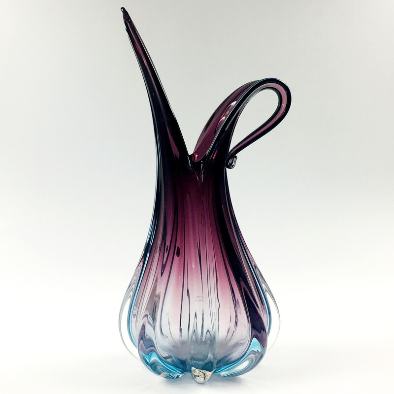 Mid-century Murano Art glass pitcher by Barovier and Toso, Italy 1960s