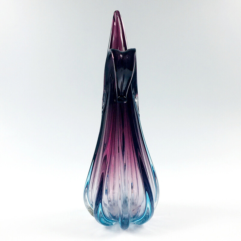 Brocca in vetro artistico di Murano della metà del secolo scorso di Barovier e Toso, Italia 1960