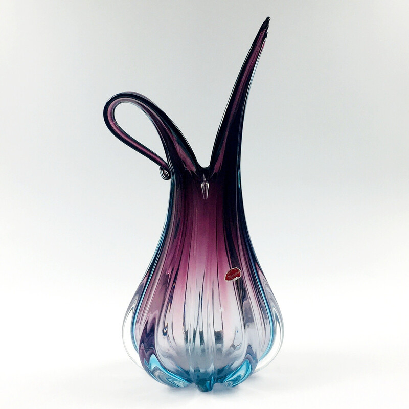 Mid-century Murano Art glass pitcher by Barovier and Toso, Italy 1960s