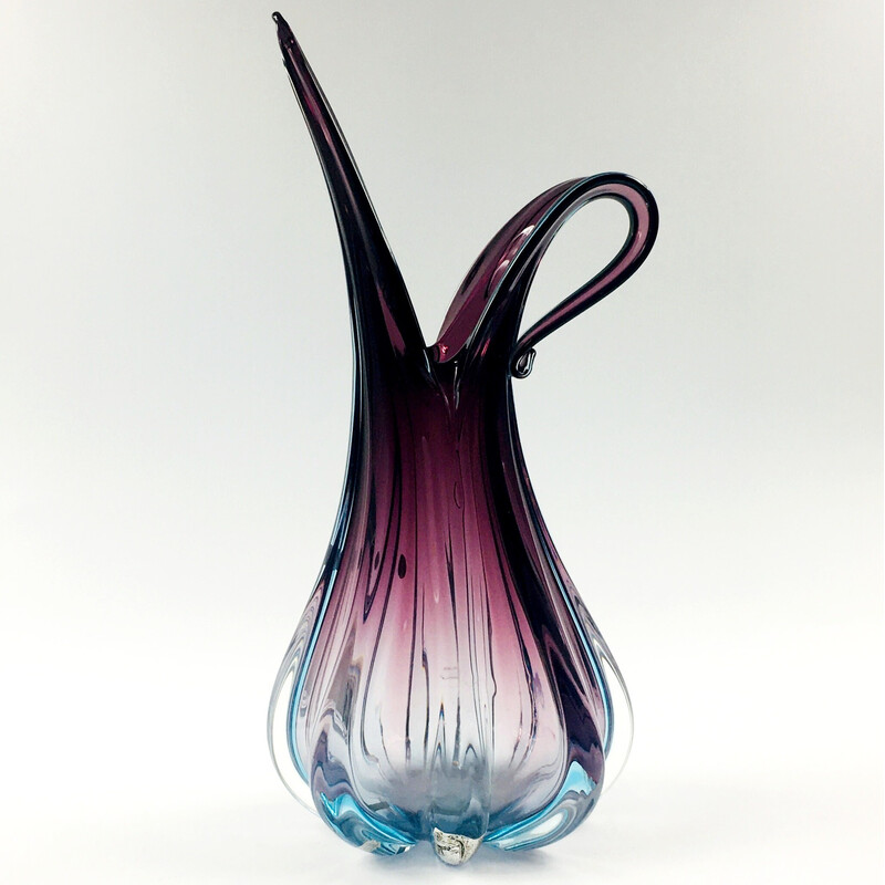 Mid-century Murano Art glass pitcher by Barovier and Toso, Italy 1960s