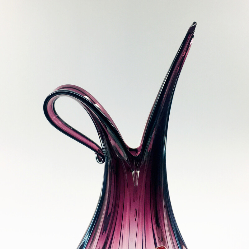 Mid-century Murano Art glass pitcher by Barovier and Toso, Italy 1960s