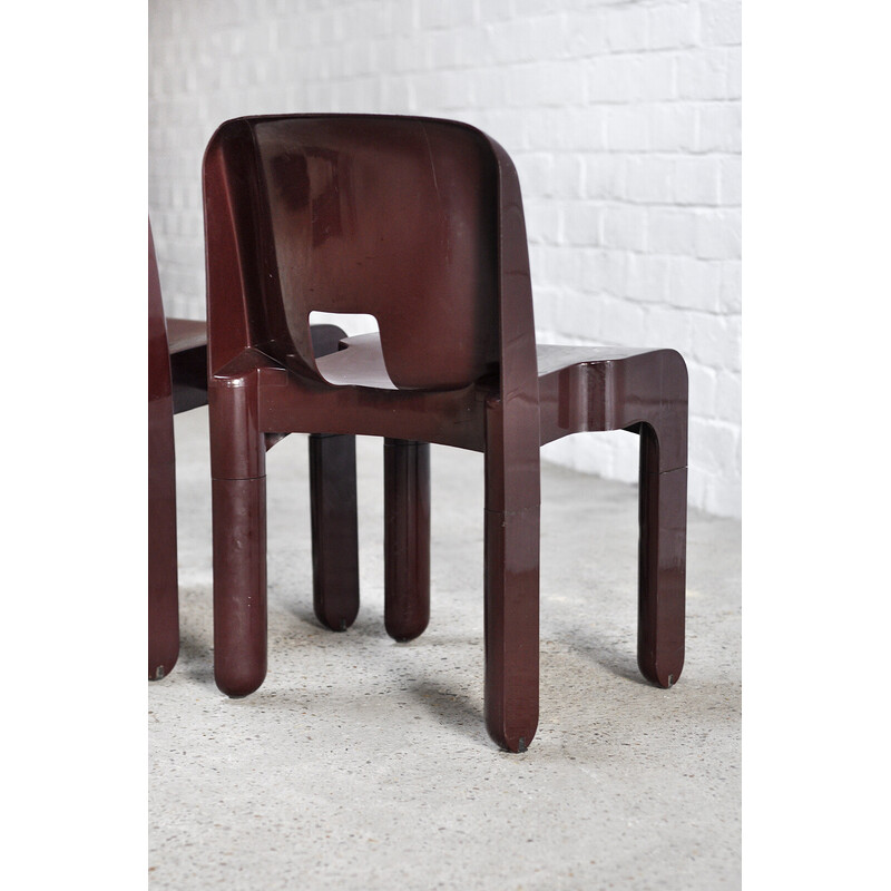 Conjunto de 5 cadeiras "Universale" vintage modelo 4869 de Joe Colombo para Kartell, 1970s