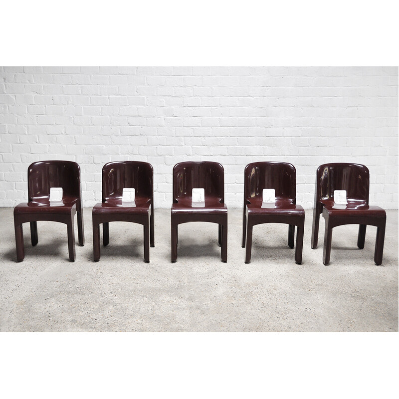 Set di 5 sedie vintage "Universale" modello 4869 di Joe Colombo per Kartell, anni '70