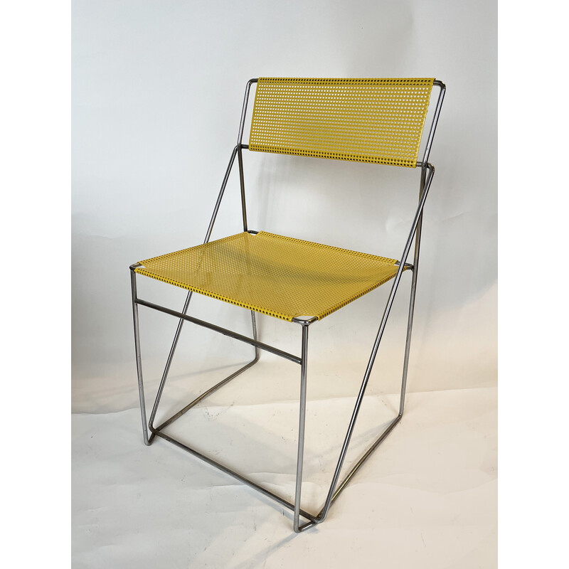 Vintage Nuova X-Line dining chair by Niels Jorgen Haugesen Hybodan, Denmark 1970