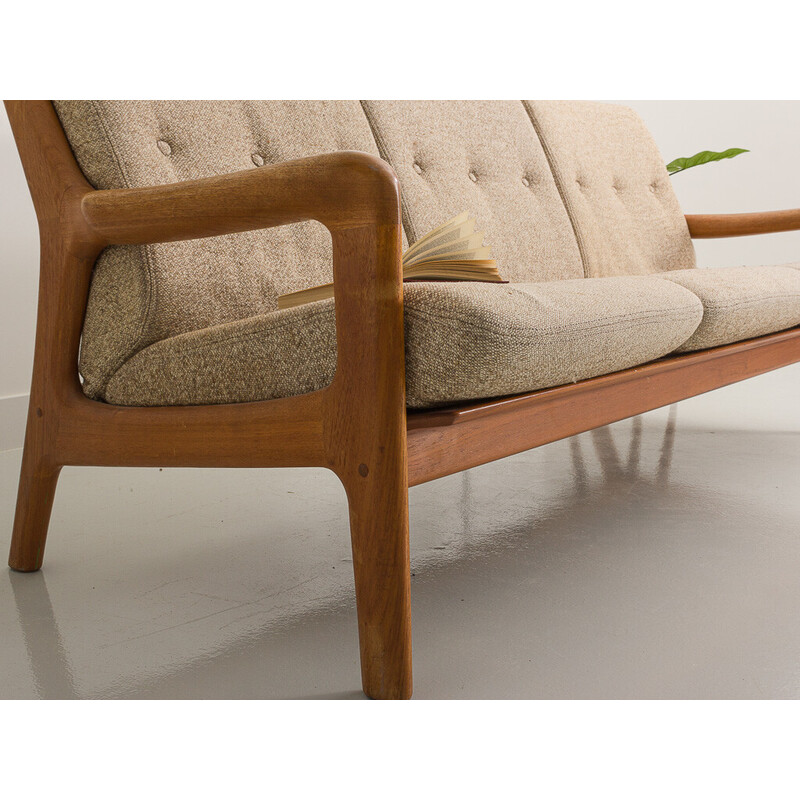 Vintage Danish teak 3-seater sofa by Gustav Thams for Uldum Mobelfabrik, 1960