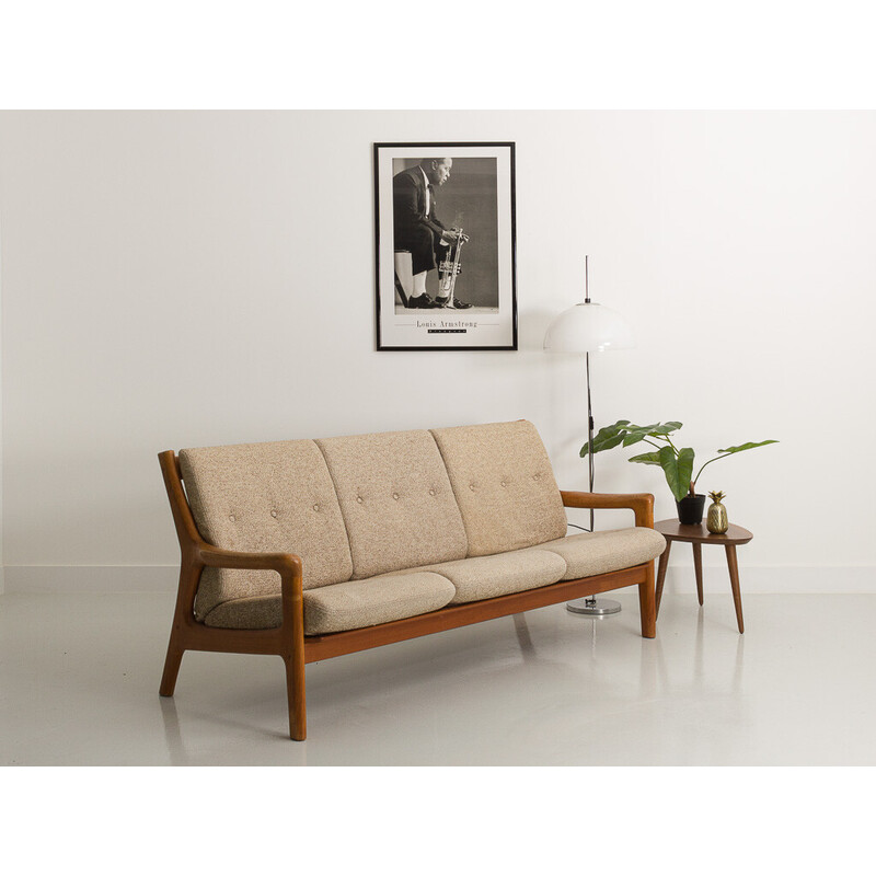 Vintage Danish teak 3-seater sofa by Gustav Thams for Uldum Mobelfabrik, 1960