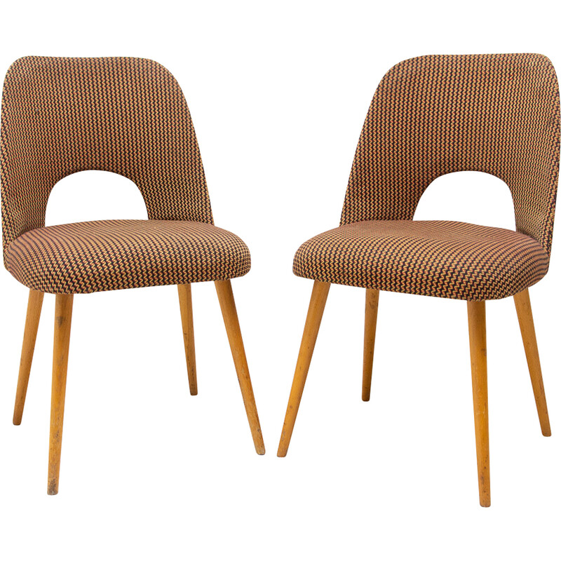 Pair of mid century dining chairs by Radomír Hofman, 1960s
