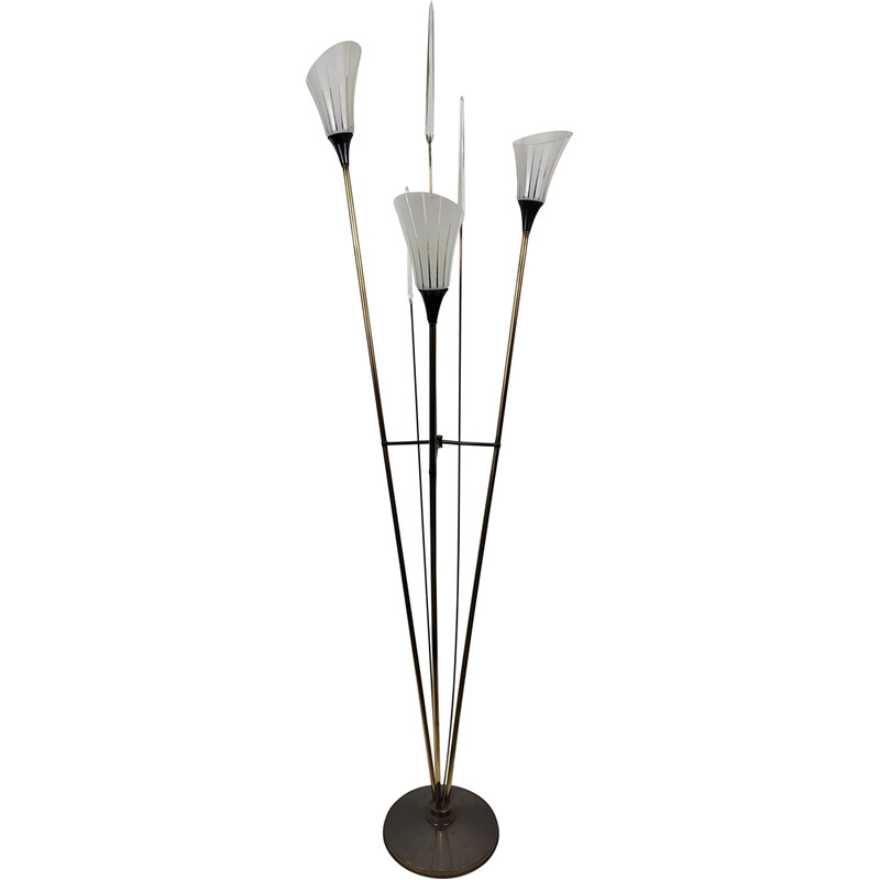 Lampadaire vintage Arums de la Maison Lunel, 1950