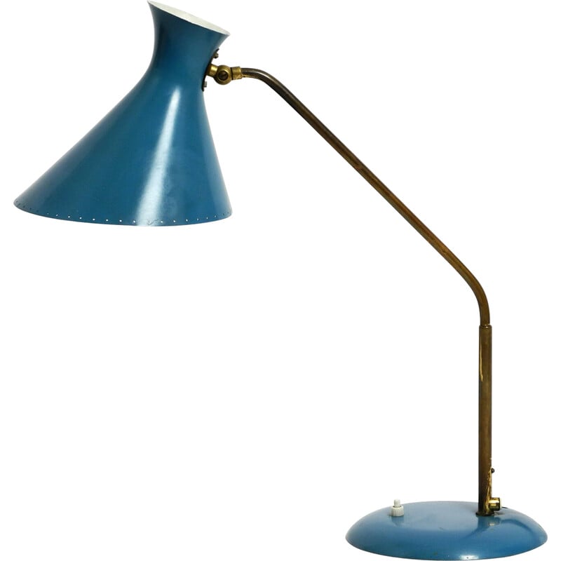 Italian mid century diabolo table lamp with rotatable neck, 1950s