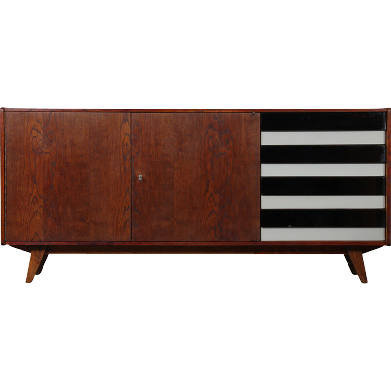 Credenza d'epoca modello U-460 di Jiroutek per Interier Praha, Repubblica Ceca 1960