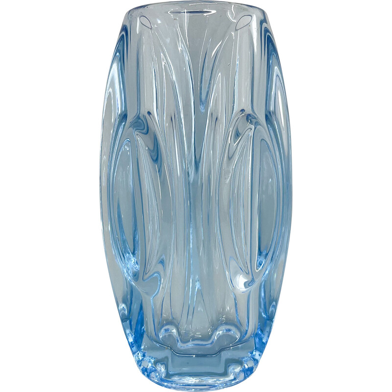Vintage glazen vaas van Rudolf Shrotter voor Sklo Union, Tsjechoslowakije 1950