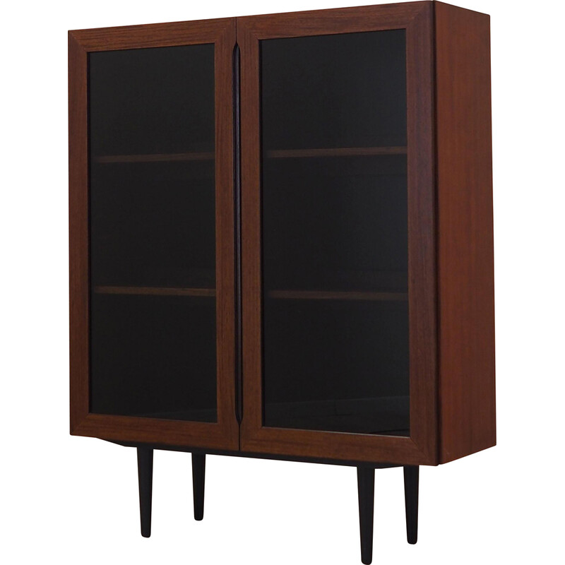 Vintage mahogany display cabinet, Denmark 1970s