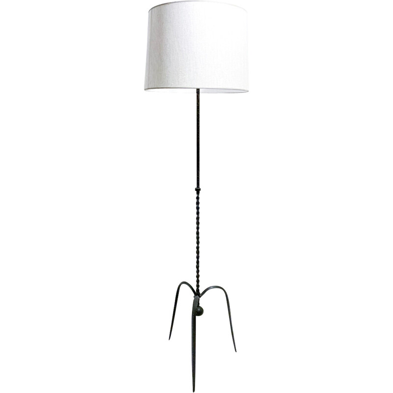 Mid-century floor lamp in wrought iron, Hungary 1950s