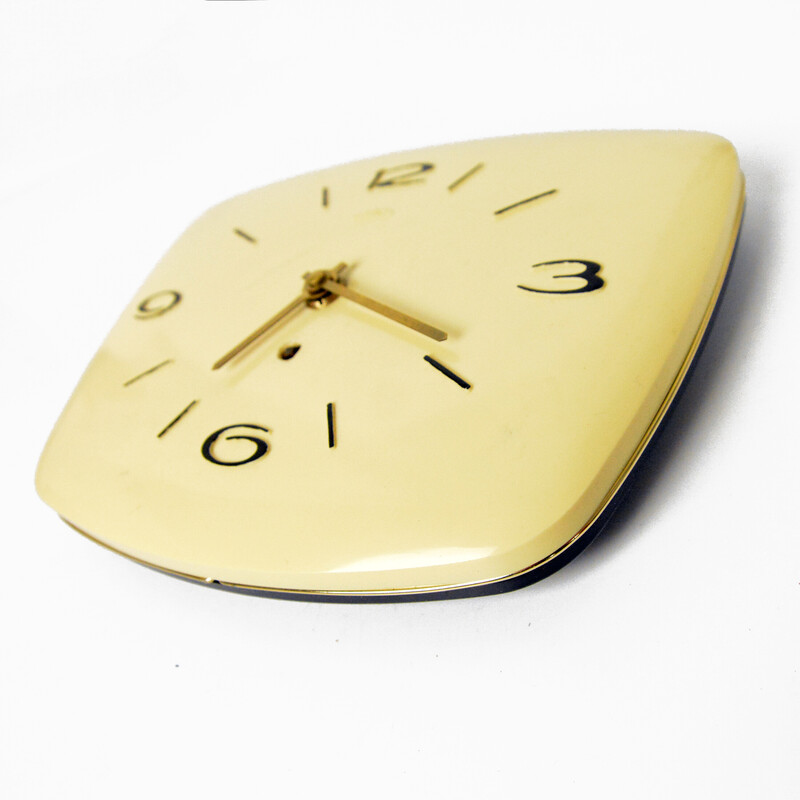 Mid-century mechanical wall clock by Prim, Czechoslovakia 1950s