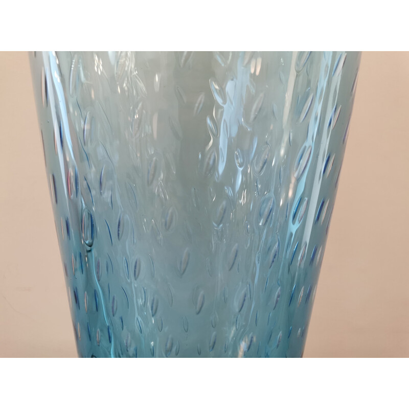 Vintage-Vase aus blasengeblasenem Glas