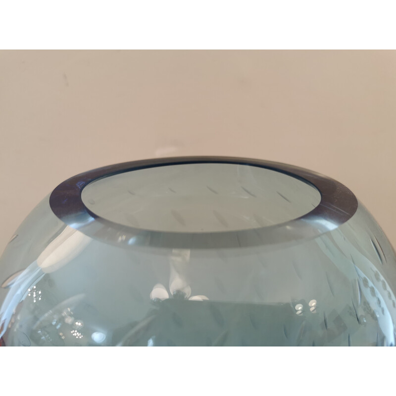 Vintage bubbled glass vase