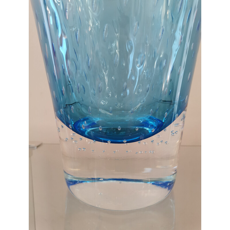 Vintage-Vase aus blasengeblasenem Glas