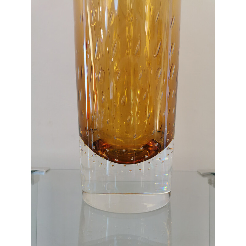 Vintage bubbled glass vase