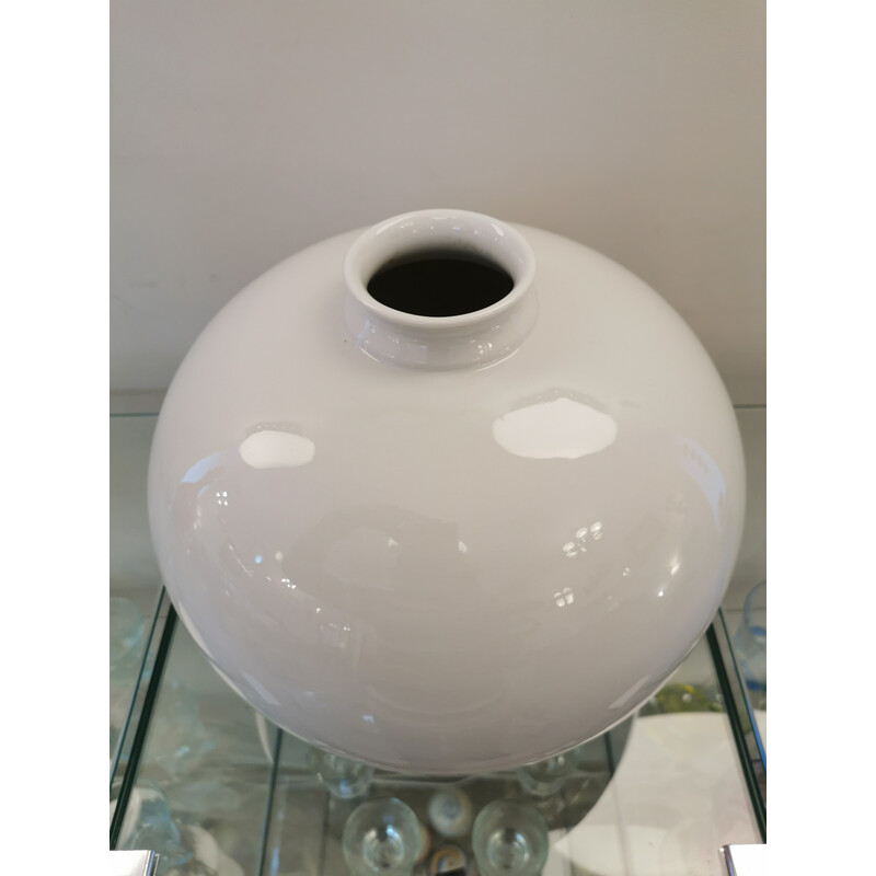 Vintage porcelain ball vase from Limoges, France