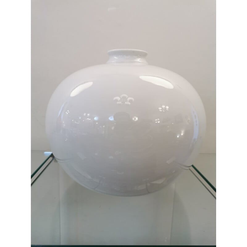 Vase boule vintage en porcelaine de Limoges, France