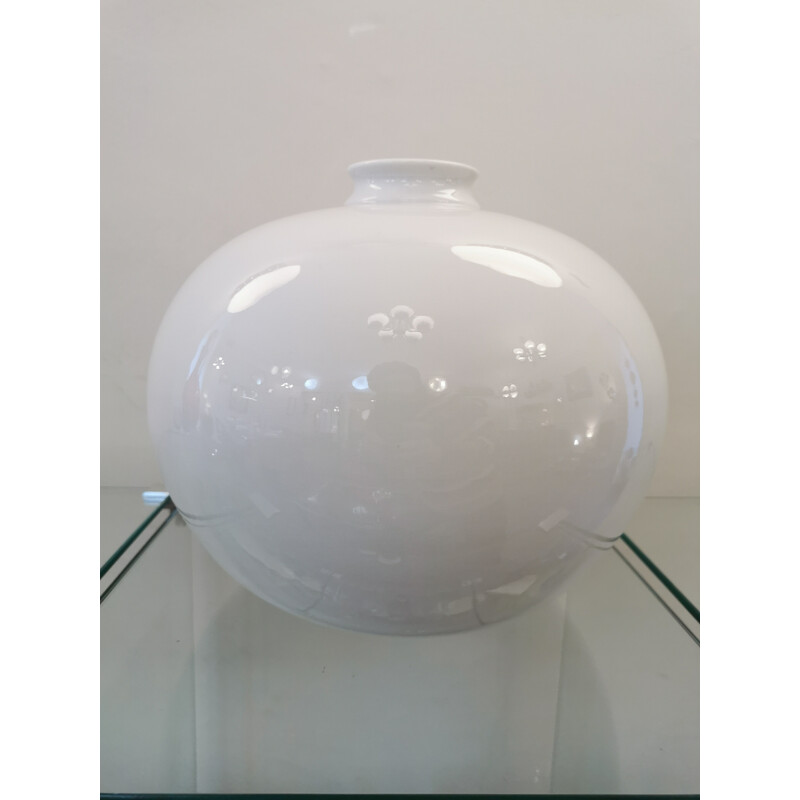 Vaso a sfera in porcellana vintage di Limoges, Francia