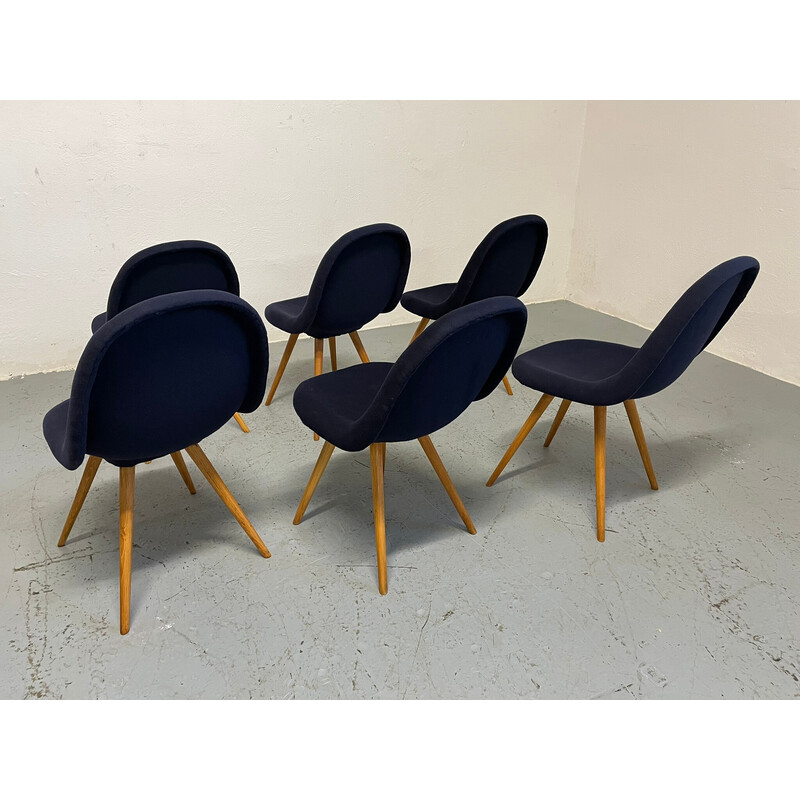 Set van 6 vintage eetkamerstoelen van Frantisek Jirak voor Tatra Nabytok, Tsjecho-Slowakije 1960