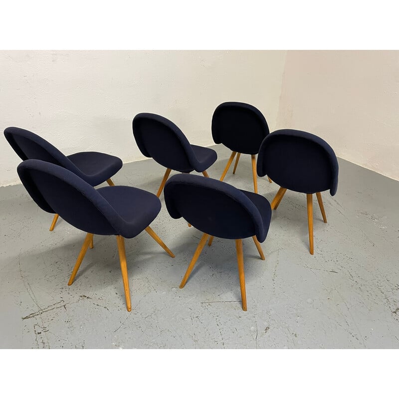 Set of 6 vintage dining chairs by Frantisek Jirak for Tatra Nabytok, Czechoslovakia 1960s