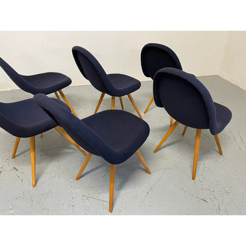 Set of 6 vintage dining chairs by Frantisek Jirak for Tatra Nabytok, Czechoslovakia 1960s