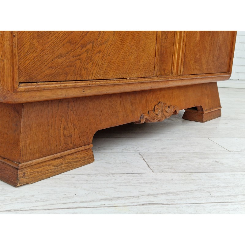 Vintage Scandinavian Art Deco chest of drawers in oak wood, 1960s