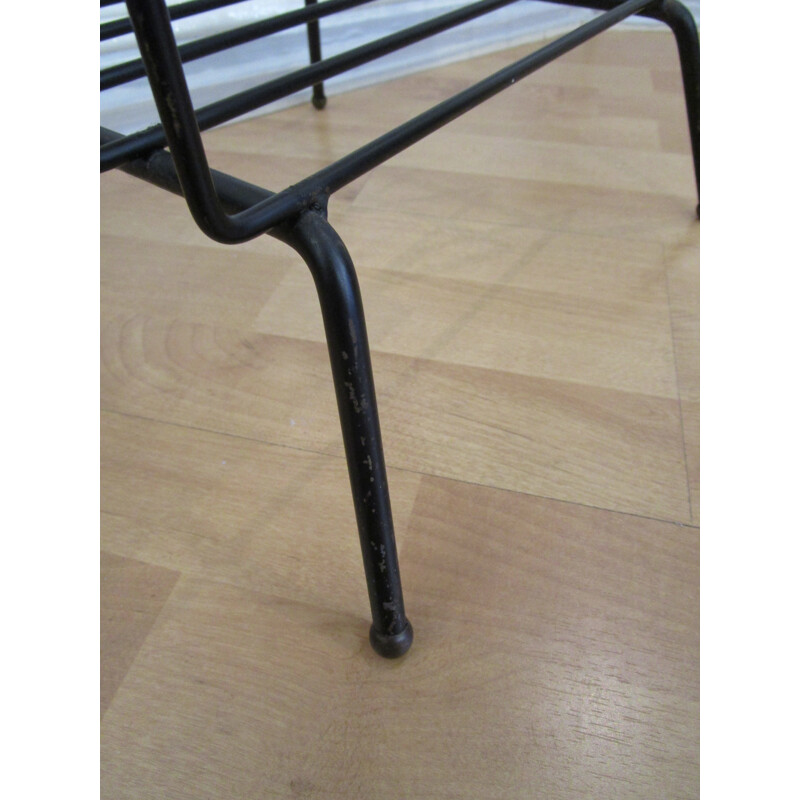 Bedside in black lacquered metal - 1950s