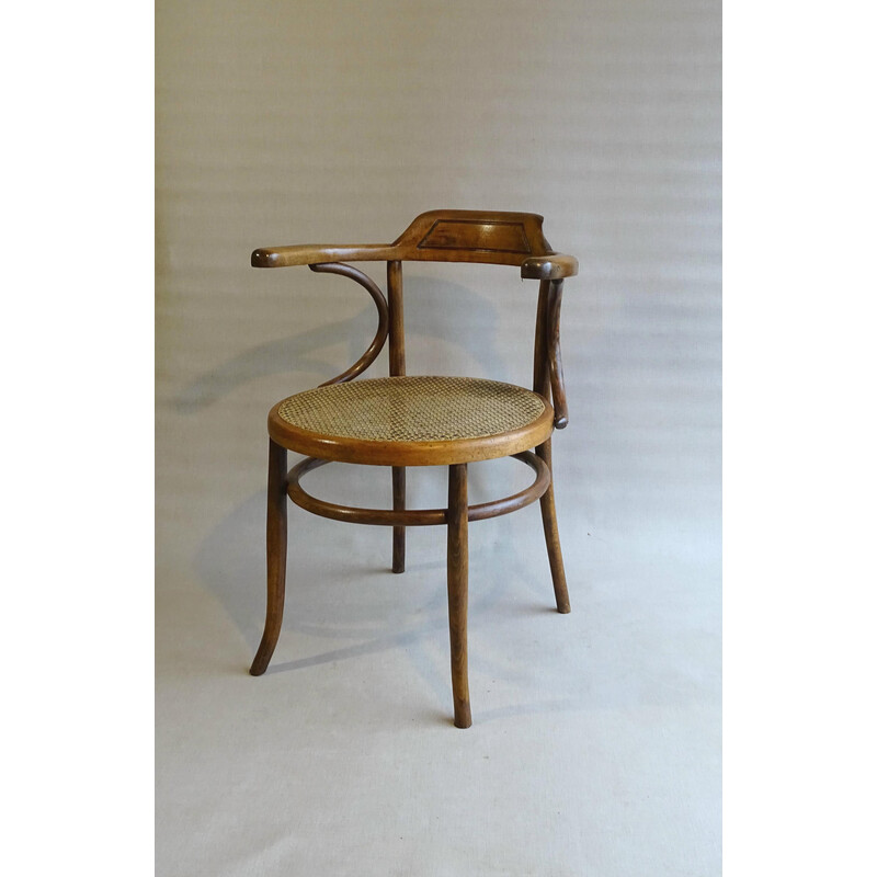 Vintage bentwood bistro desk chair by Ungvar, 1895