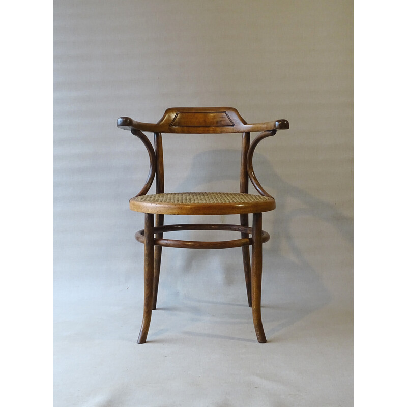 Vintage bentwood bistro desk chair by Ungvar, 1895