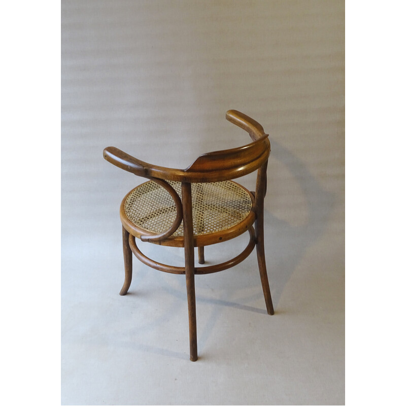 Vintage bentwood bistro desk chair by Ungvar, 1895