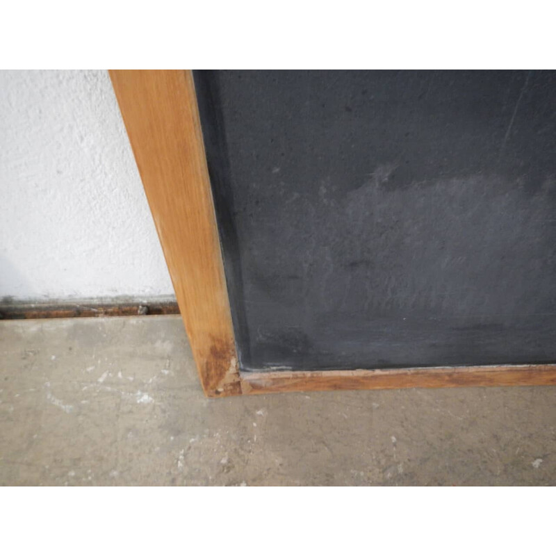 Vintage school blackboard with beech wood frame