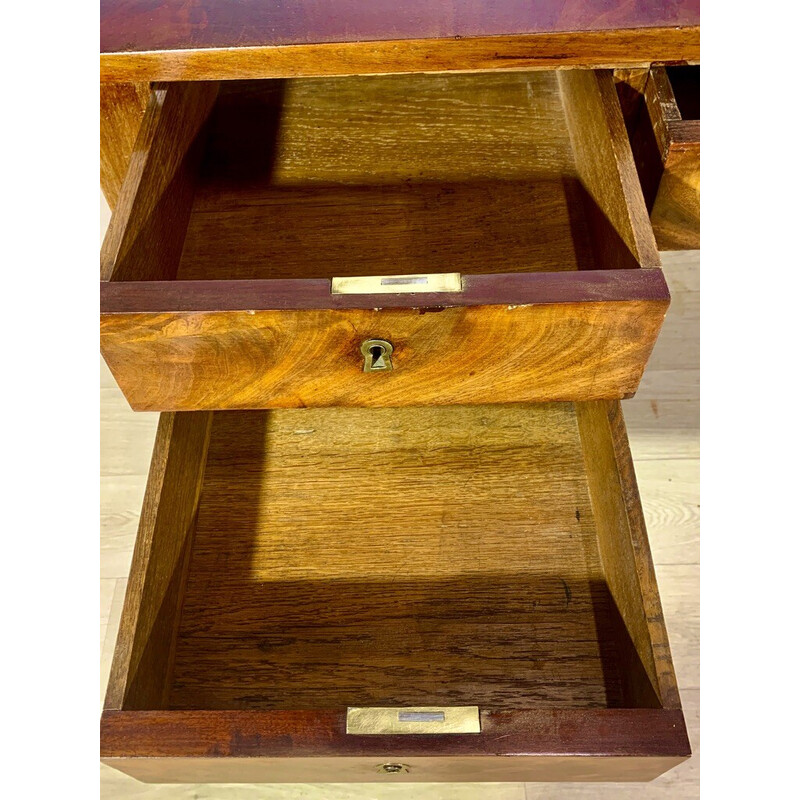 Vintage mahogany and gilt bronze desk, 1930