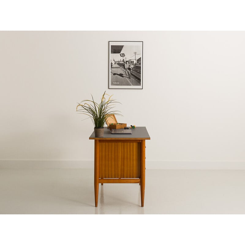 Scandinavian vintage desk with grey laminate top, 1960