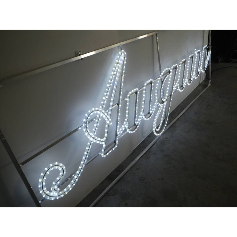 Cartello di auguri a led vintage