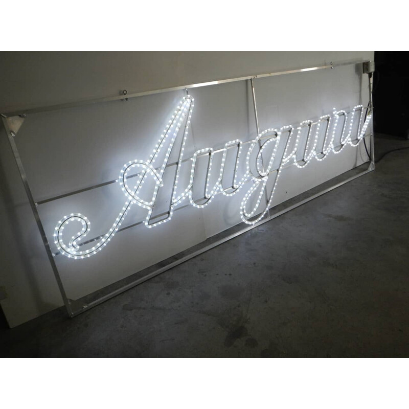 Cartello di auguri a led vintage