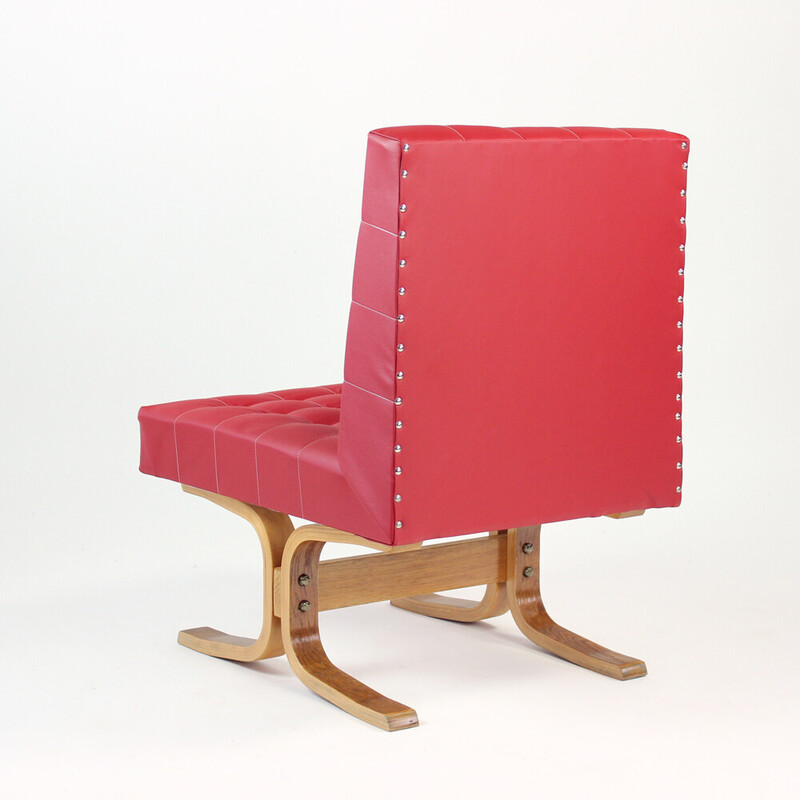 Mid century armchair Bratislava by Jindrich Volak for Drevopodnik Holesov, 1960s