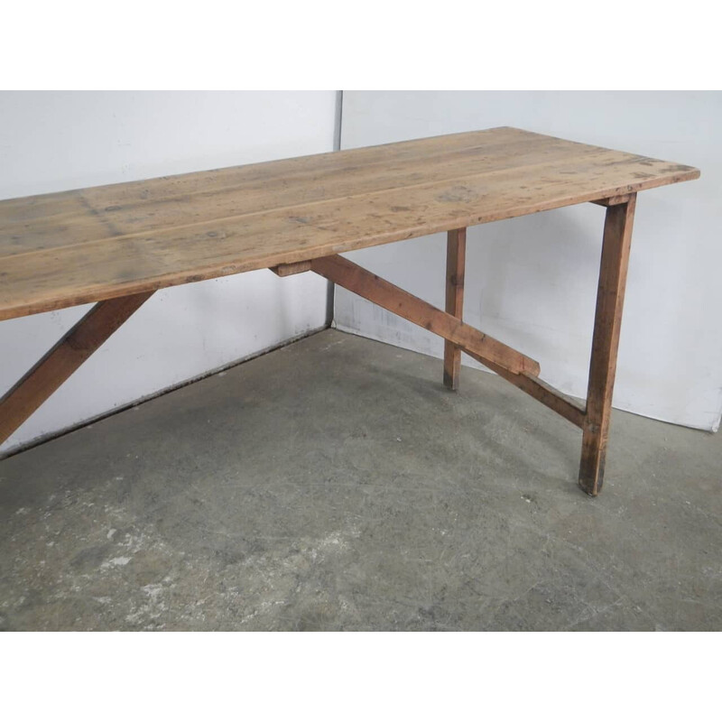 Vintage wood table with drawer