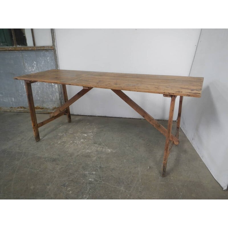 Vintage wood table with drawer