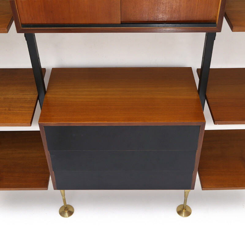 Vintage "Vittoria" floor-to-ceiling bookcase by Ebanisteria Fratelli Merati, 1960s