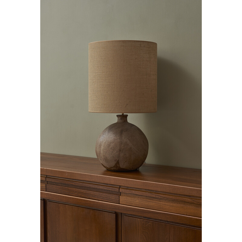 Vintage table lamp with ceramic sphere base