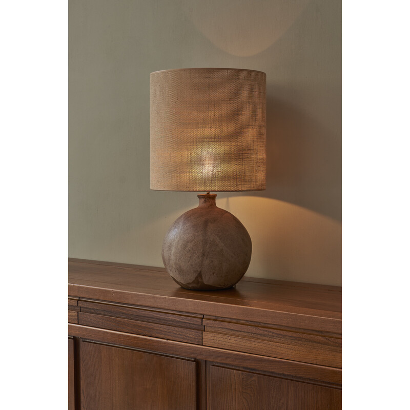 Vintage table lamp with ceramic sphere base